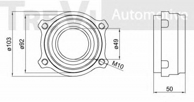 TREVI AUTOMOTIVE wb2024 -  Комплект подшипника ступицы колеса